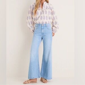 MOTHER SNACKS Lemon Twist Flare ~ NWOT ~ Size 28